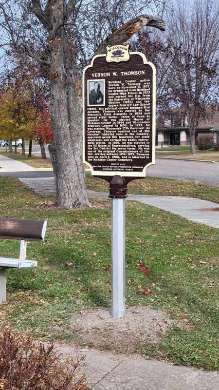 Vernon W. Thomson Marker image. Click for full size.