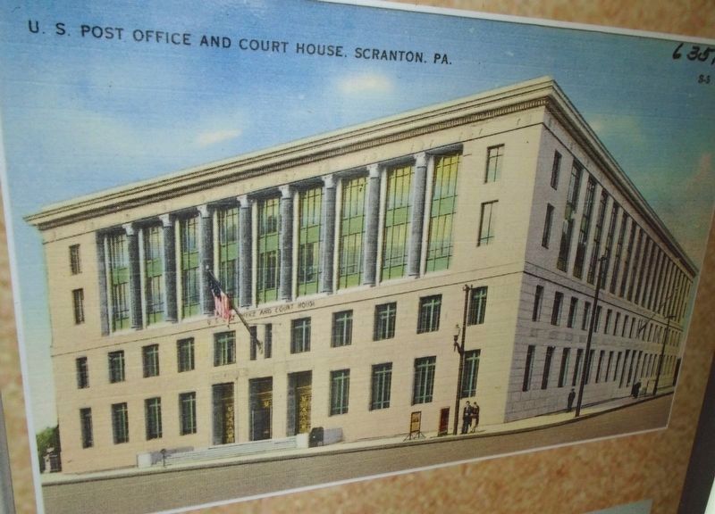 Federal Building Historical Post Card on Traffic Box. Click for full size. Federal Building Historical Post Card on Traffic Box image. Click for full size.