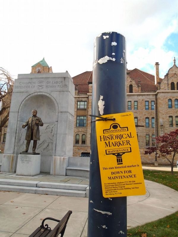 1902 Anthracite Coal Strike Marker Temporarily Removed image. Click for full size.