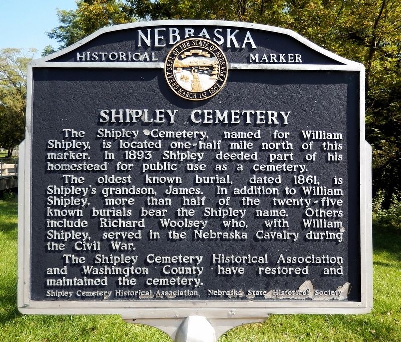 Shipley Cemetery Marker. Click for full size. Shipley Cemetery Marker image. Click for full size.