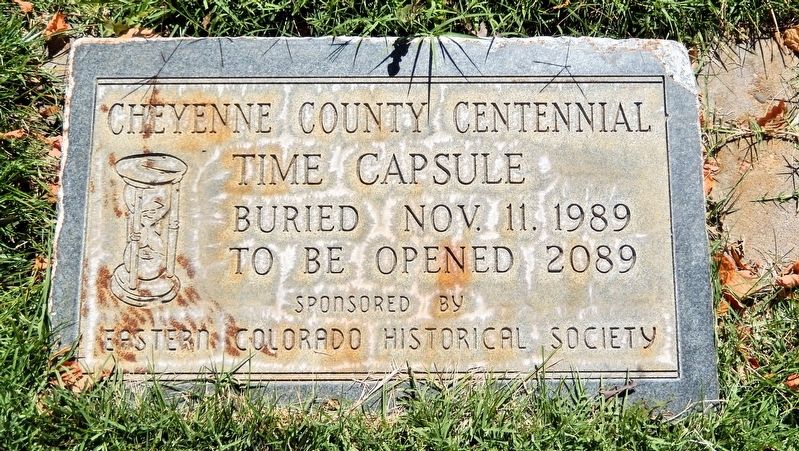Cheyenne County Time Capsule Marker. Click for full size. Cheyenne County Time Capsule Marker image. Click for full size.