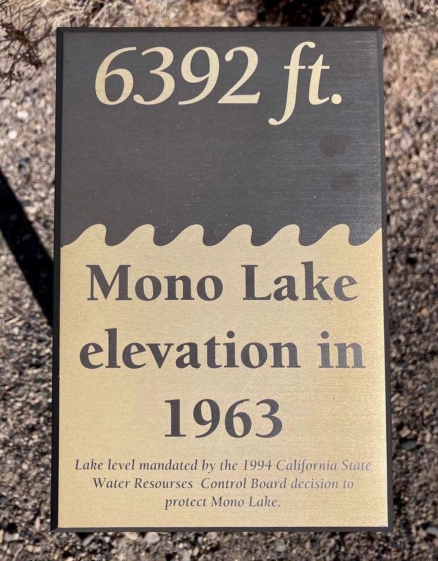 Mono Lake Level in 1963 image. Click for full size.