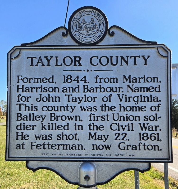 Harrison County / Taylor County Marker. Click for full size. Harrison County / Taylor County Marker image. Click for full size.