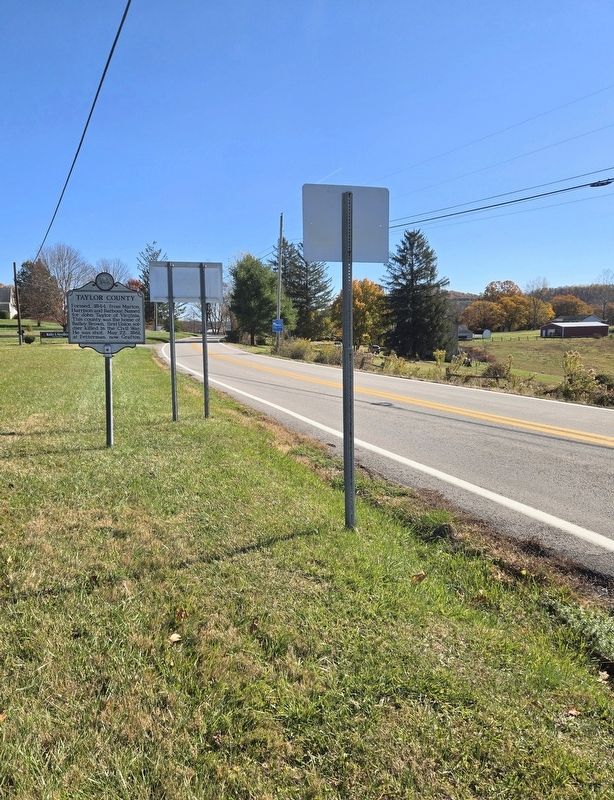 Harrison County / Taylor County Marker. Click for full size. Harrison County / Taylor County Marker image. Click for full size.