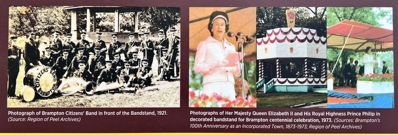 Gage Park Bandstand marker photos and captions detail (right) image. Click for full size.
