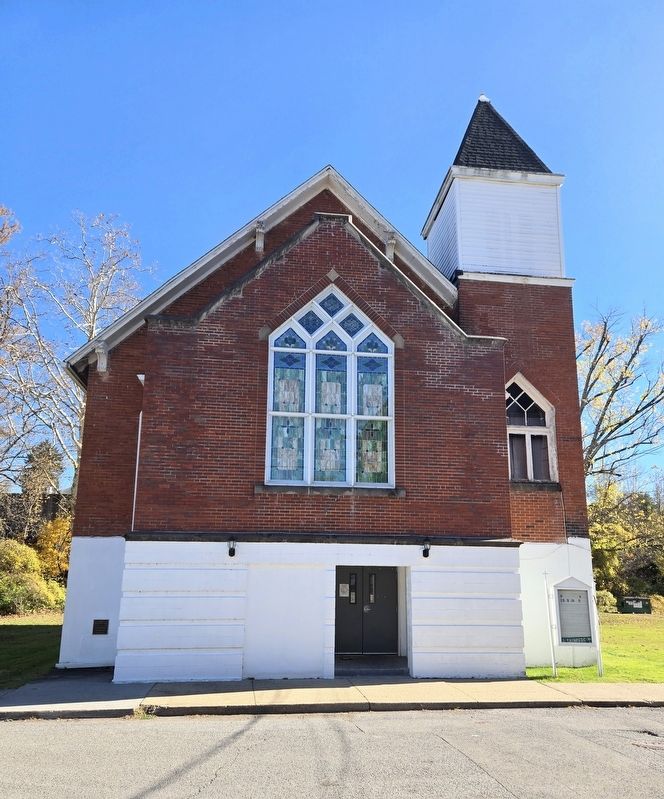 Mt. Zion Missionary Baptist Church of Clarksburg, West Virginia and Marker image. Click for full size.