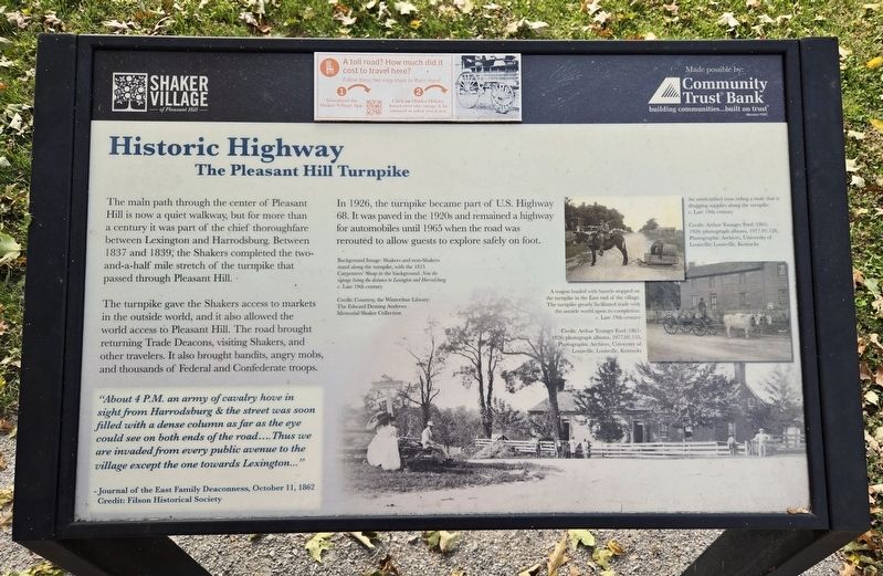 Historic Highway Marker image. Click for full size.
