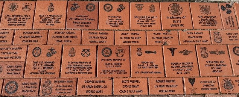 Veterans Memorial Bricks image. Click for full size.