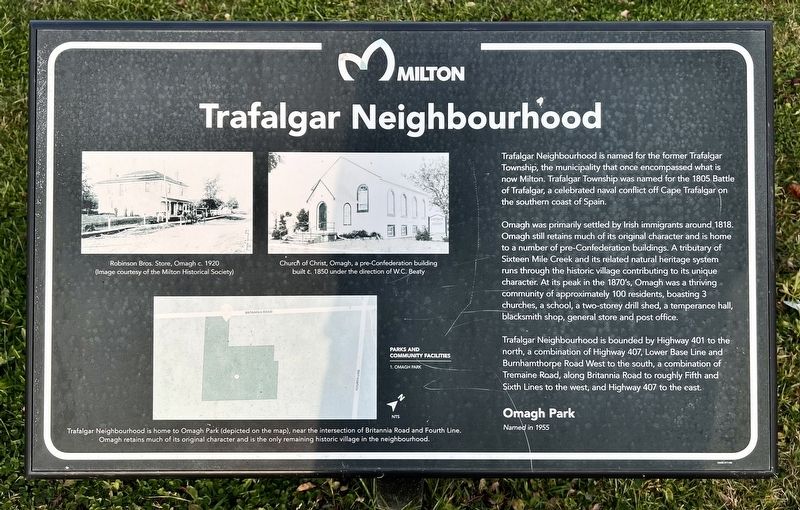 Trafalgar Neighbourhood Marker. Click for full size. Trafalgar Neighbourhood Marker image. Click for full size.