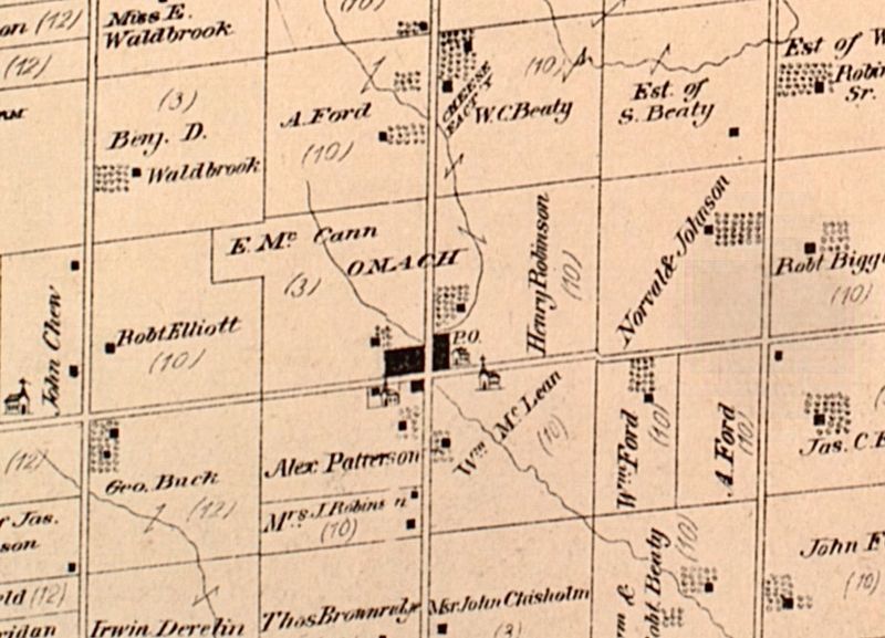 Omagh in 1877 image. Click for full size.