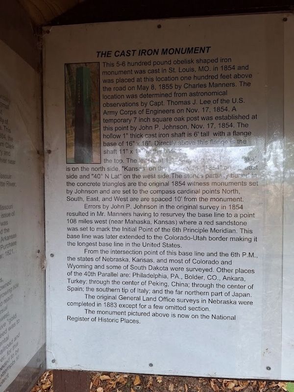 The Cast Iron Monument Marker image. Click for full size.