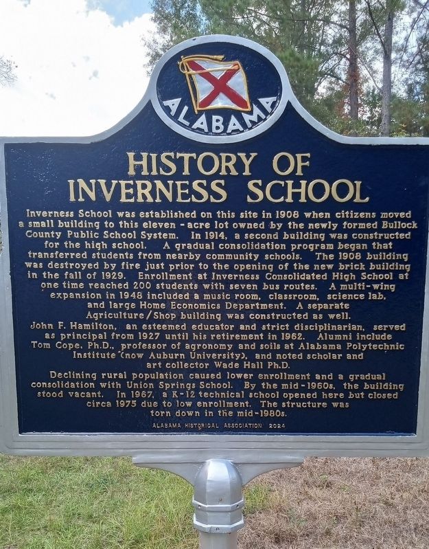 History of Inverness School Marker image. Click for full size.