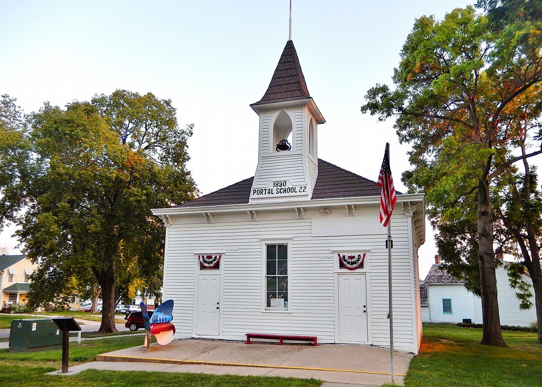 Portal School (<i>north/front elevation</i>). Click for full size. Portal School (<i>north/front elevation</i>) image. Click for full size.
