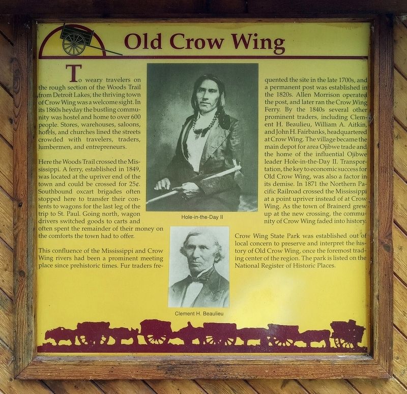 Old Crow Wing Marker image. Click for full size.