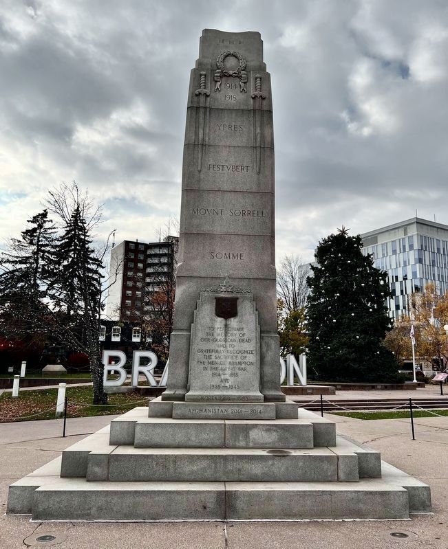 Brampton Cenotaph. Click for full size. Brampton Cenotaph image. Click for full size.