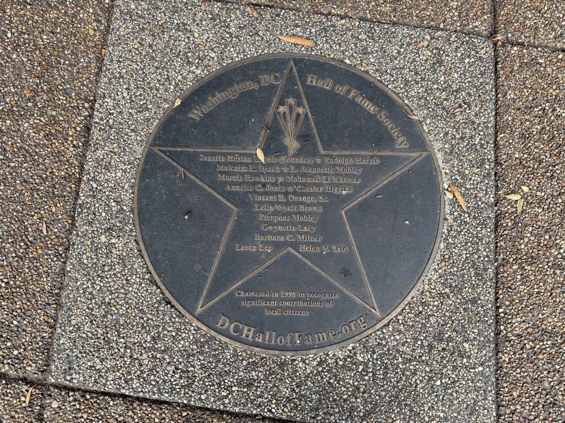 Washington, DC Hall of Fame Society Marker. Click for full size. Washington, DC Hall of Fame Society Marker image. Click for full size.