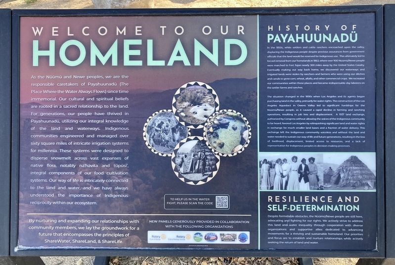 Welcome To Our Homeland Marker image. Click for full size.