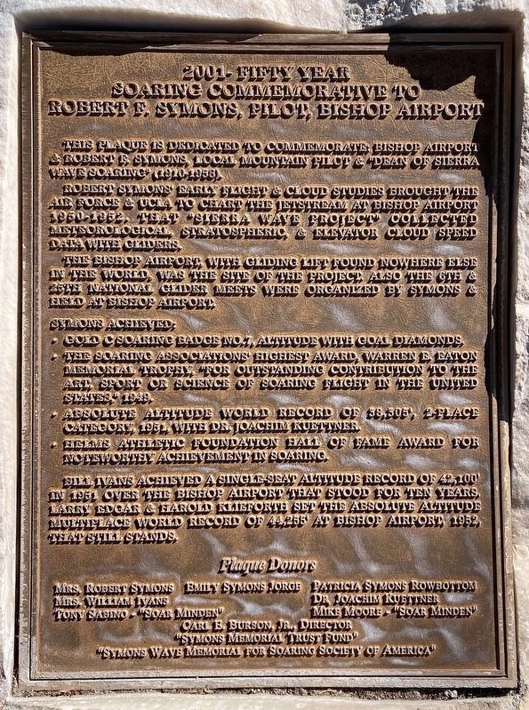 Soaring Commemorative Marker image. Click for full size.