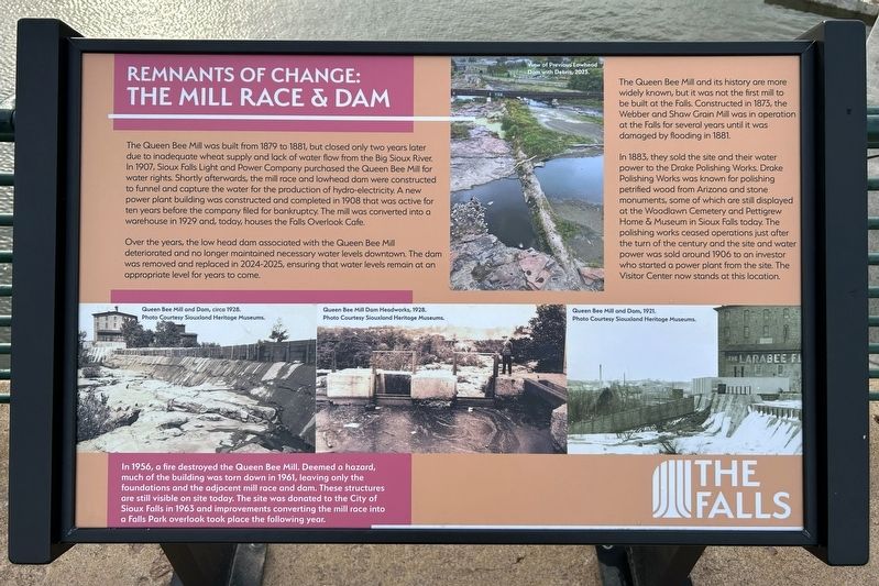 Remnants of Change: The Mill Race & Dam Marker image. Click for full size.