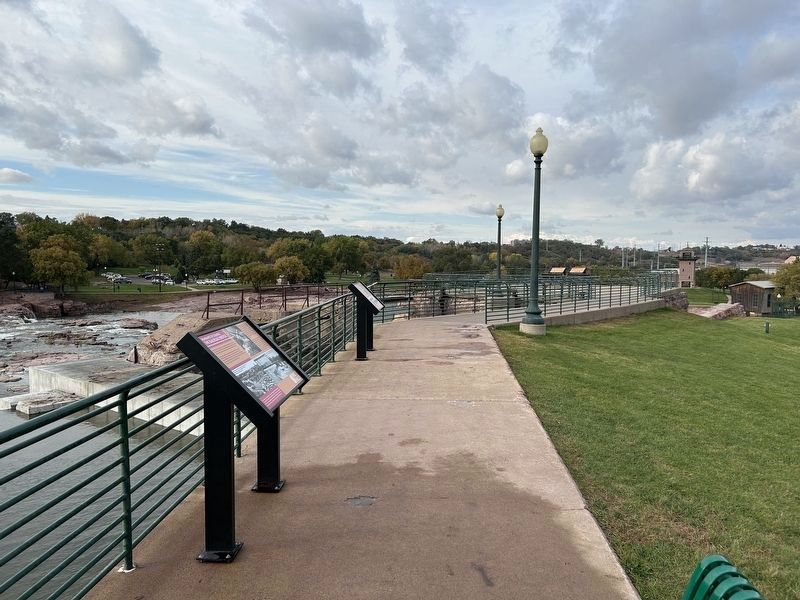 Remnants of Change: The Mill Race & Dam Marker (second from left) image. Click for full size.