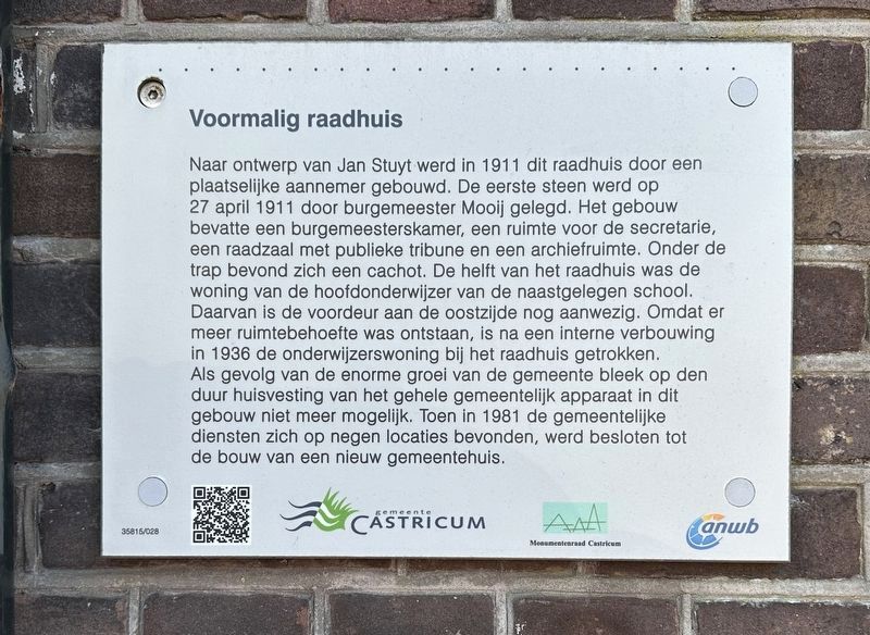 Former Town Hall Marker image. Click for full size.