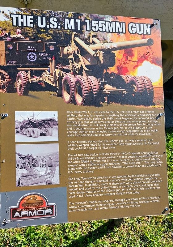 The U.S. M1 155mm Gun Marker image. Click for full size.