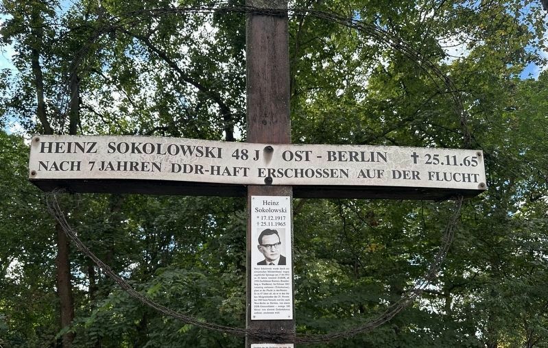 Heinz Sokolowski Memorial Marker. Click for full size. Heinz Sokolowski Memorial Marker image. Click for full size.