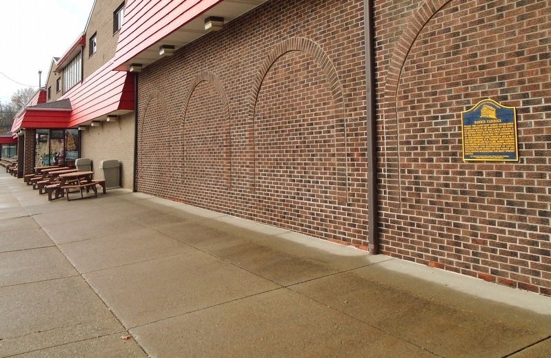 Sarris Candies Showroom and Marker. Click for full size. Sarris Candies Showroom and Marker image. Click for full size.