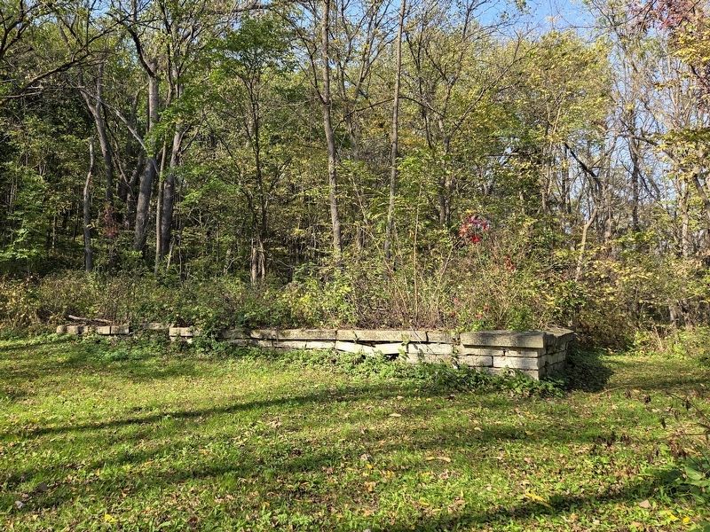 Robert Foster House foundation uphill from the marker image. Click for full size.