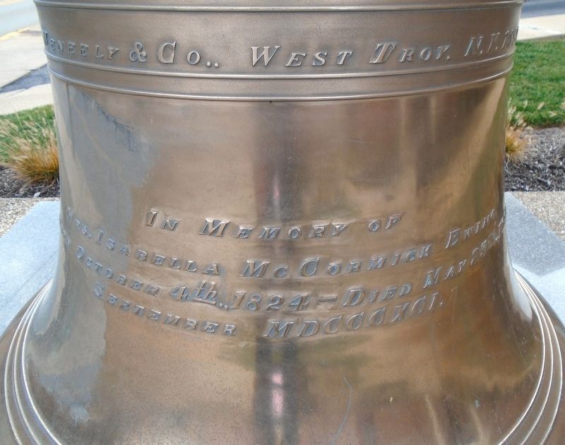 The Presbyterian Churches of Canonsburg Pa. Bell Dedication image. Click for full size.