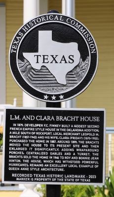 L.M. and Clara Bracht House Marker. Click for full size. L.M. and Clara Bracht House Marker image. Click for full size.