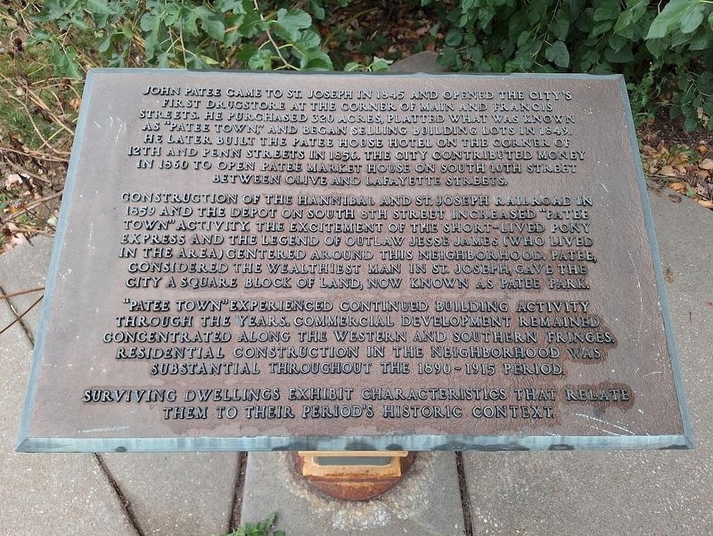 Patee Town Marker image. Click for full size.