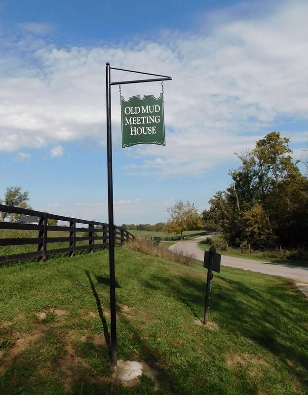 Old Mud Meeting House Marker. Click for full size. Old Mud Meeting House Marker image. Click for full size.