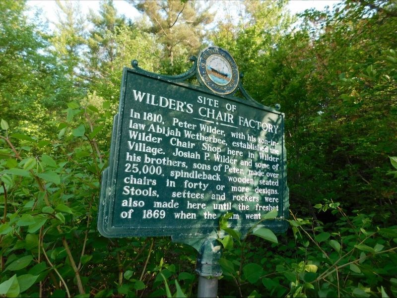 Site of Wilder's Chair Factory Marker image. Click for full size.
