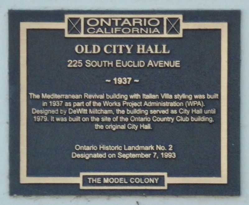 Old City Hall Marker image. Click for full size.