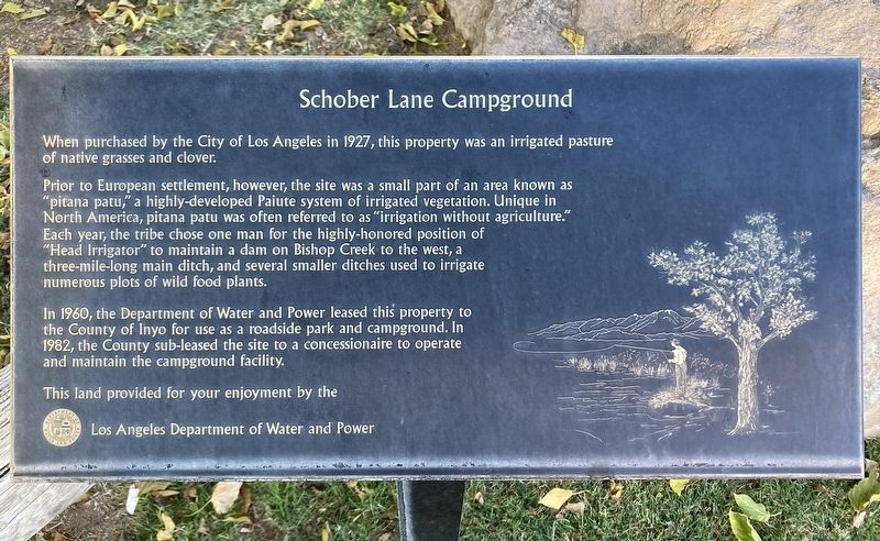 Schober Lane Campground Marker. Click for full size. Schober Lane Campground Marker image. Click for full size.