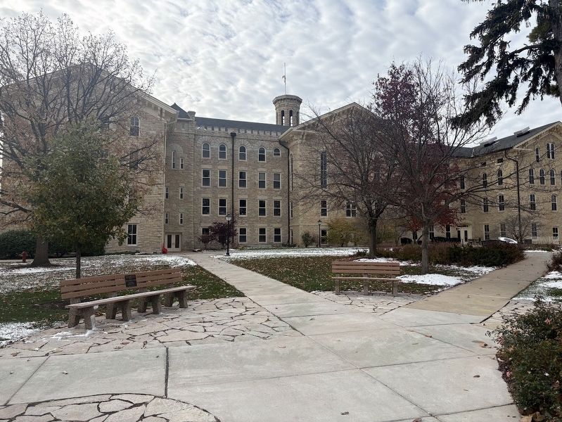 The bench with the plaque, on the rear side of Blanchard Hall. Click for full size. The bench with the plaque, on the rear side of Blanchard Hall image. Click for full size.