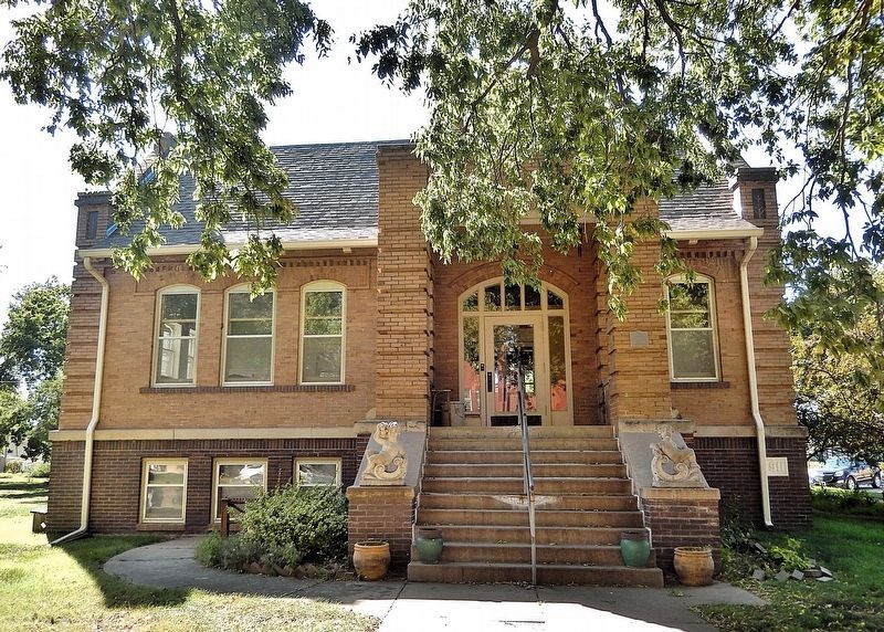 Alma Carnegie Library (<i>east/front elevation</i>). Click for full size. Alma Carnegie Library (<i>east/front elevation</i>) image. Click for full size.