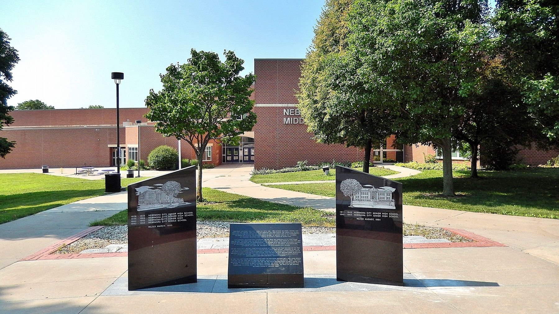 Nebraska City High School and Junior High School Marker. Click for full size. Nebraska City High School and Junior High School Marker image. Click for full size.