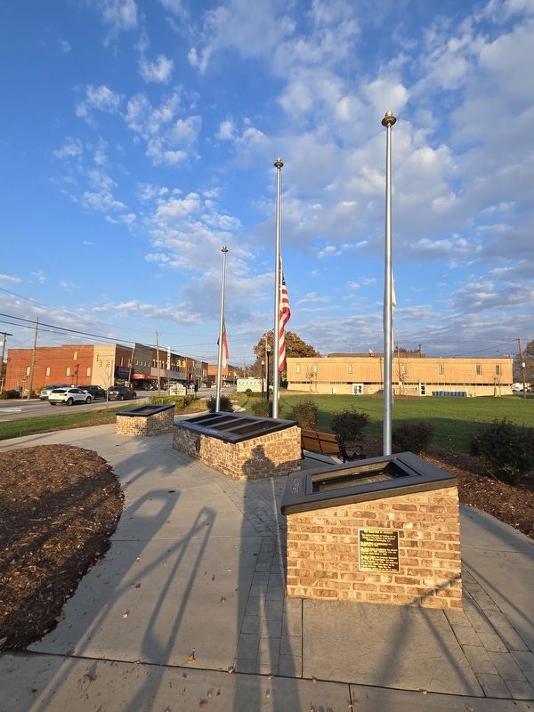 The Charters of Freedom Display and Marker looking towards West Main Avenue. Click for full size. The Charters of Freedom Display and Marker looking towards West Main Avenue image. Click for full size.