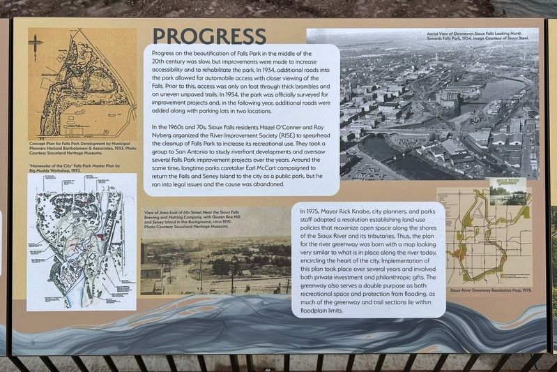 Progress | Falls Park: Transformation Over Time Marker image. Click for full size.