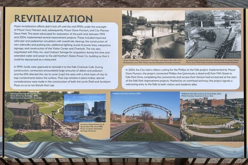 Revitalization | Falls Park: Transformation Over Time Marker image. Click for full size.