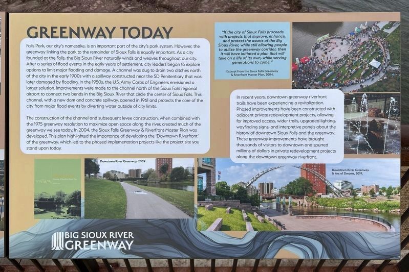 Greenway Today | Falls Park: Transformation Over Time Marker image. Click for full size.