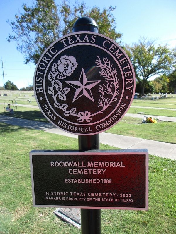 Rockwall Memorial Cemetery Marker image. Click for full size.