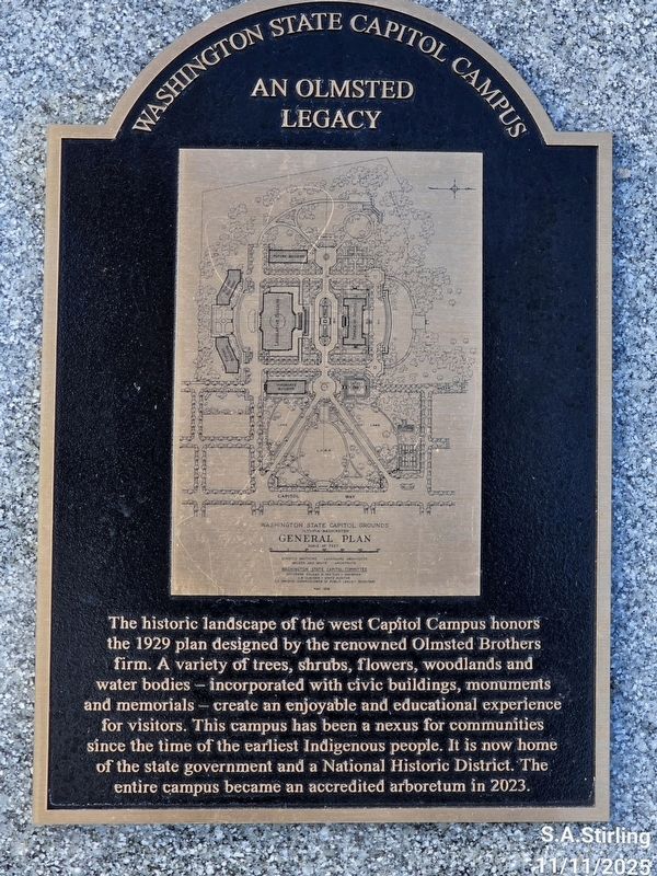 An Olmsted Legacy Marker. Click for full size. An Olmsted Legacy Marker image. Click for full size.