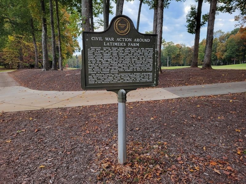 Civil War Action Around Latimer�s Farm Marker image. Click for full size.