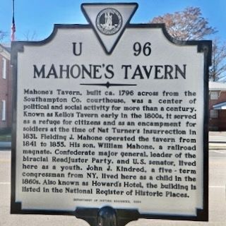 Mahone's Tavern Marker. Click for full size. Mahone's Tavern Marker image. Click for full size.