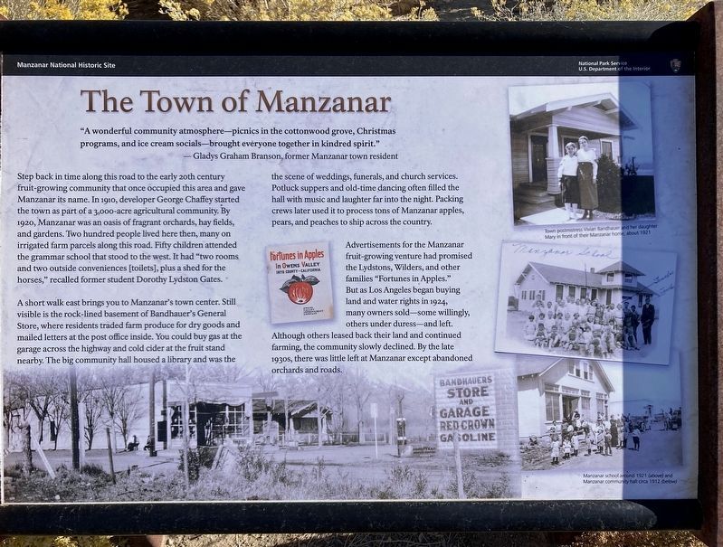 Town of Manzanar Marker image. Click for full size.