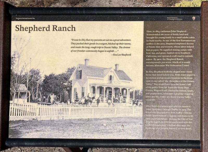 Shepherd Ranch Marker image. Click for full size.