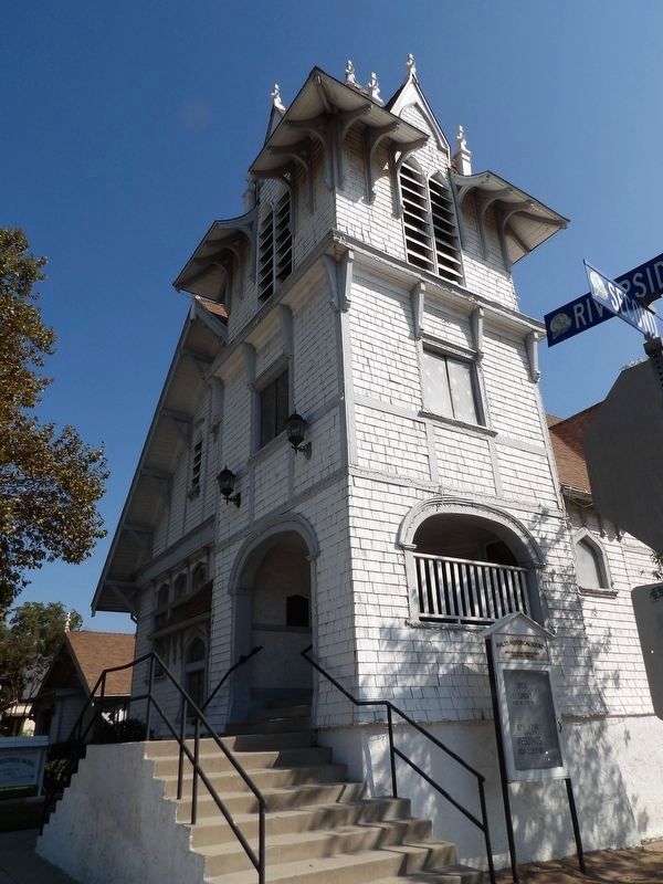 First Christian Church of Rialto Marker. Click for full size. First Christian Church of Rialto Marker image. Click for full size.